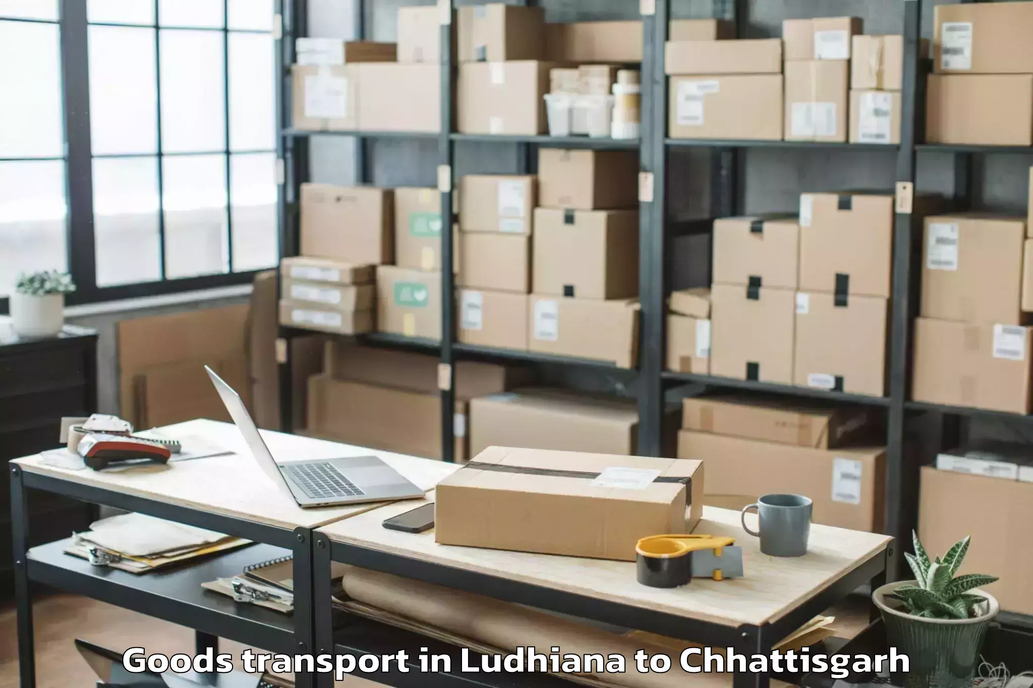 Ludhiana to Bemetara Goods Transport Booking